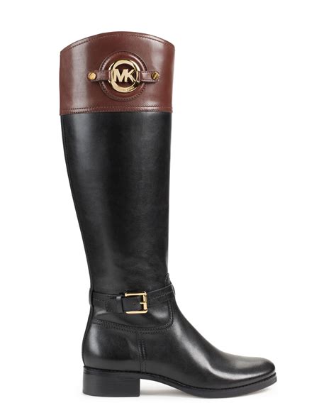 michael kors stockard two tone leather riding boot